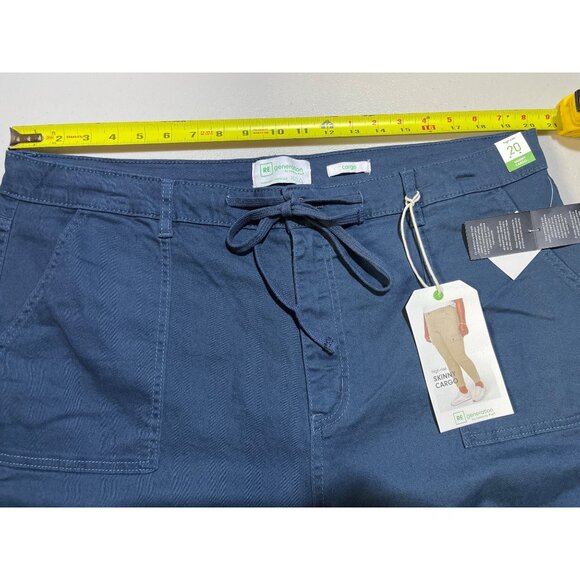 REgeneration by Celebrity Pink Womens  Size 20 High-Rise SKINNY Cargo Pants Blue - Picture 3 of 9